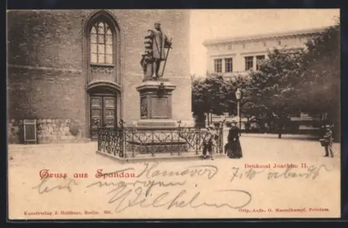 AK Berlin-Spandau, Denkmal Joachim II.