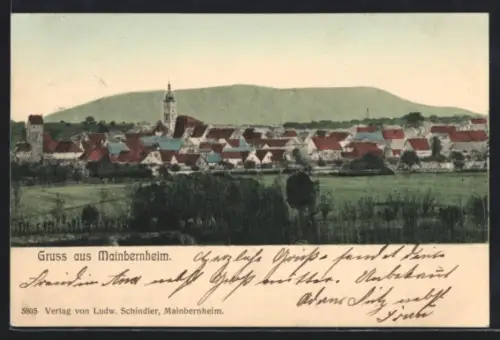 AK Mainbernheim, Blick auf die Ortschaft