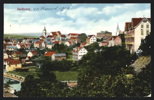 AK Backnang, Teilansicht mit Kirche