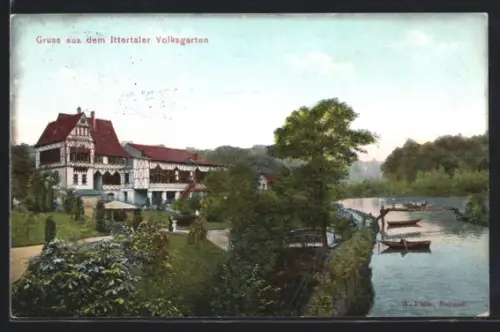 AK Wald /Rhld., Ittertaler Volksgarten mit Gasthof Frdr. Weck