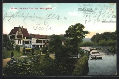 AK Wald /Rhld., Ittertaler Volksgarten mit Gasthof Frdr. Weck