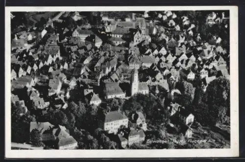 AK Ellwangen /Jagst, Teilansicht, Fliegeraufnahme
