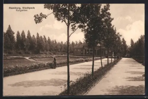AK Hamburg-Winterhude, Stadtpark, Kurgarten