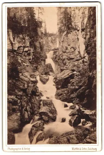 Fotografie Würthle & Sohn, Salzburg, Ansicht Abtenau, Blick zum Aubach-Fall