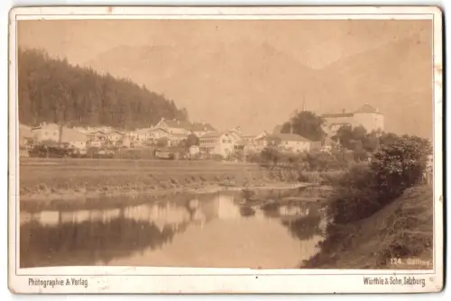 Fotografie Würthle & Sohn, Salzburg, Ansicht Golling, Landschaftsansicht mit Fluss