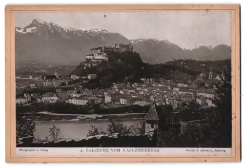 Fotografie Würthle & Sohn, Salzburg, Ansicht Salzburg, Blick vom Kapuzinerberg