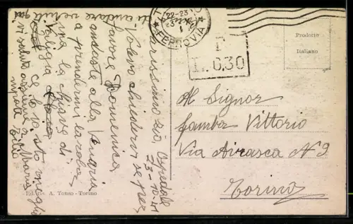 AK Torino, Via Viotti con auto d`epoca ed edifici storici