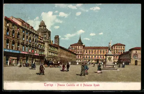 AK Torino, Piazza Castello ed il Palazzo Reale