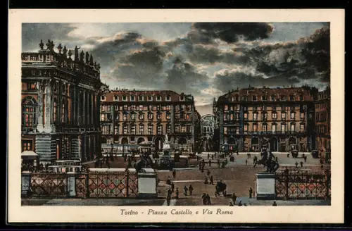AK Torino, Piazza Castello e Via Roma