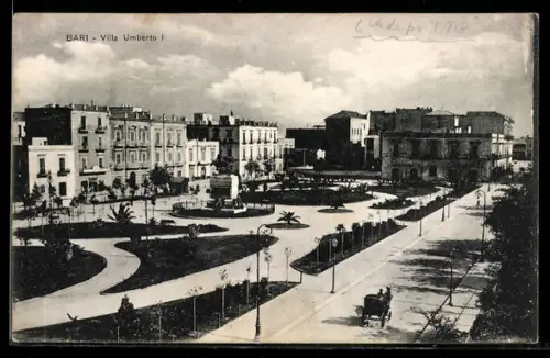 AK Bari, Villa Umberto I con giardini e edifici storici
