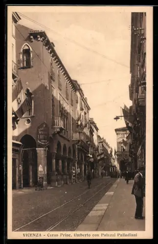 AK Vicenza, Corso Prin. Umberto con Palazzi Palladiani
