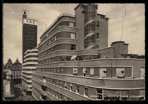 AK Torino, Via Viotti e Torre Littoria