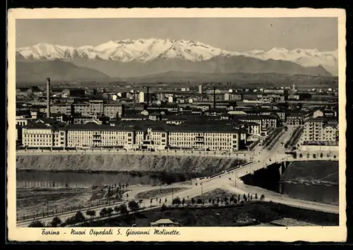 AK Torino, Nuovi Ospedali S. Giovanni Molinette con vista sulle Alpi