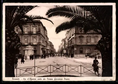 AK Taranto, Via d`Aquino vista da Piazza Giordano Bruno