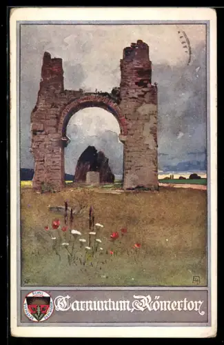 AK Deutscher Schulverein Nr.389: Römertor in Carnuntum