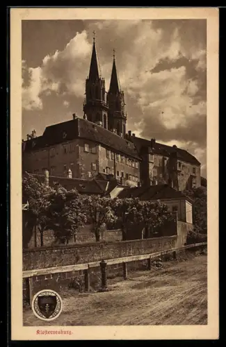 AK Klosterneuburg, Ortsansicht mit Stift, Deutscher Schulverein