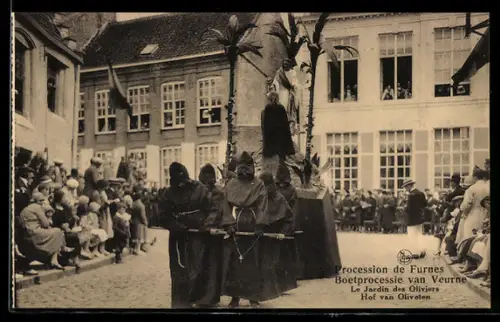 AK Furnes, Procession de Furnes, Le Jardin des Oliviers
