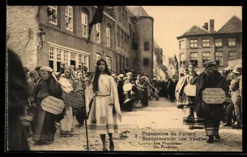 AK Furnes / Veurne, Procession, les prophètes, Boetprocessie, De Profeten