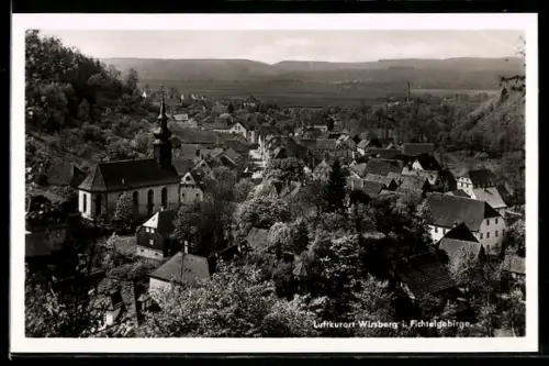 AK Wirsberg /Fichtelgebirge, Ortsansicht, Kirche