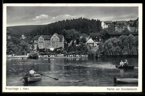 AK Braunlage i. Harz, Partie am Gondelteich