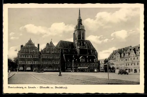 AK Naumburg a. Saale, Stadtkirche, Marktplatz