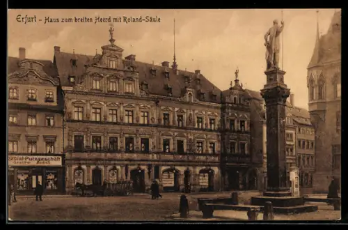 AK Erfurt, Haus zum breiten Herd, Roland-Säule