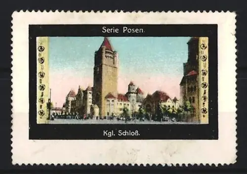 Reklamemarke Posen, Ansicht vom Königlichen Schloss