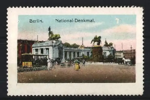 Reklamemarke Berlin, National-Denkmal, Reiterstandbild