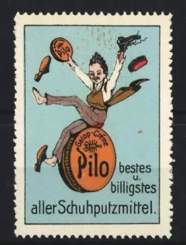 Reklamemarke Mannheim, Pilo Galop-Creme, Billigstes Schuhputzmittel