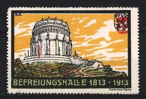 Reklamemarke Kelheim, Befreiungshalle 1813-1913, Monument