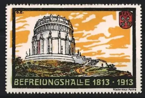 Reklamemarke Kelheim, Befreiungshalle 1813-1913