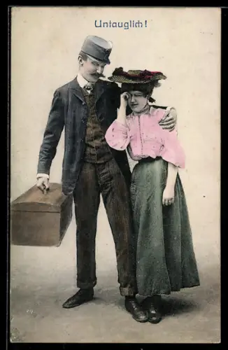 AK Österreichischer Zivilist wurde als untauglich für den Militärdienst befunden