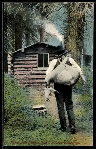 AK Oregon, Jäger einem geschulterten Reh