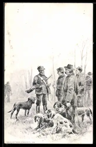 AK Jäger mit Gewehren und Hunden