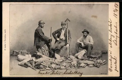 AK Jäger mit erlegtem Wild