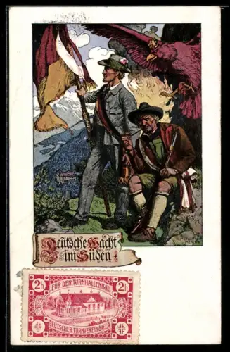 Künstler-AK Deutsche Macht im Süden