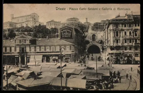 AK Trieste, Piazza Carlo Goldoni e Galleria di Montuzza