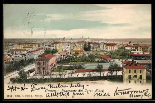 AK Cuneo, Panorama dal Corso Nizza