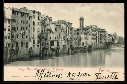 AK Firenze, Lungo l`Arno, Tergo della via S. Jacopo
