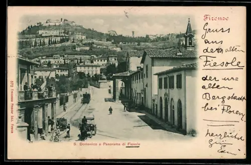 AK Firenze, S. Domenico e Panorama di Fiesole