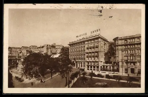 AK Genova, Hotel Savoy & Majestic, Hotel Londra & Continentale, vis à vis de la Gare Centrale
