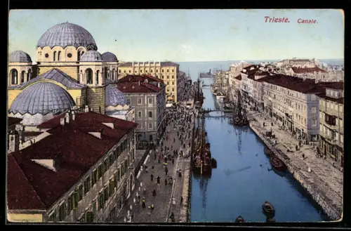 AK Trieste, Panorama mit Canale