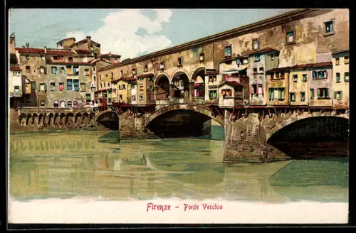 Künstler-AK Firenze, Ponte vecchio