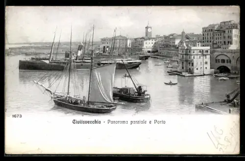 AK Civitavecchia, Panorama parziale e Porto