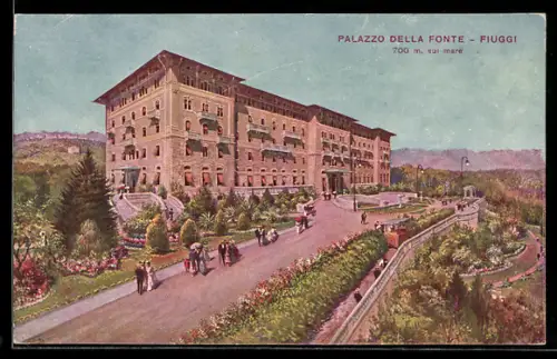 Künstler-AK Fiuggi, Plazzo della Fonte