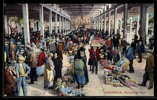 AK Ventimiglia, Blumenmarkt