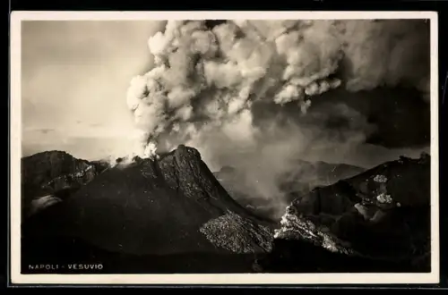 AK Napoli, der Vulkan Vesuv