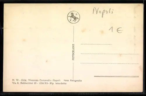 AK Napoli, der Vulkan Vesuv