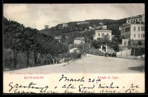 AK Bordighera, Strada al Capo e Ville