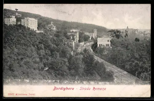 AK Bordighera, Strada Romana